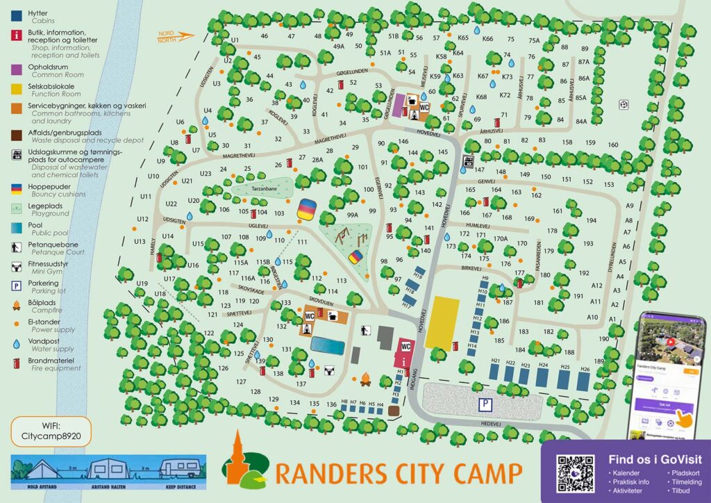 Pladskort Randers City Camp